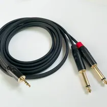 Comprar Cable De Audio De Plug Trs 3.5mm A Dual Plug 6.5mm 2m