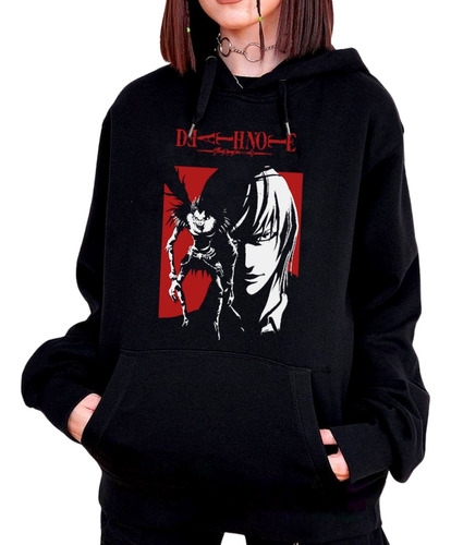 Blusa Moletom Death Note Canguru Com Capuz Moleton De Frio