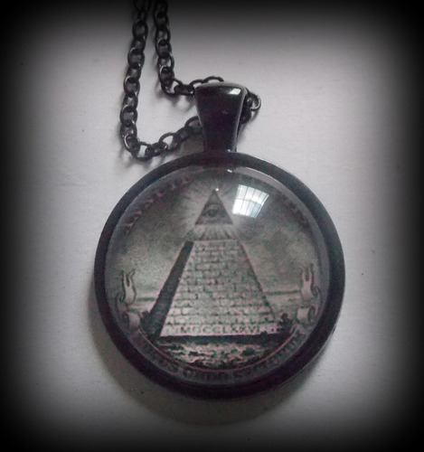 Pingente Illuminati Annuit Coeptis N. O. S. - Cabochão Black