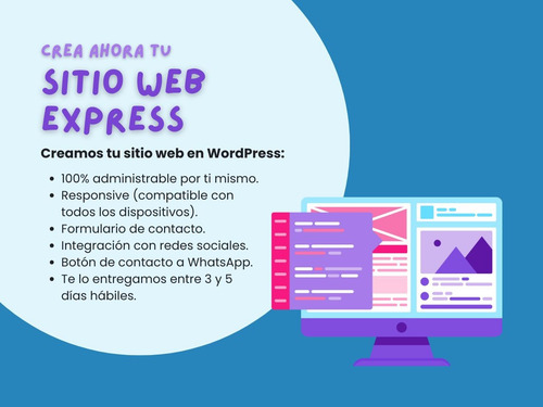 Sitio Web Express Wordpress Autoadministrable Rápido