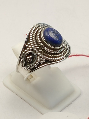 Anillo De Plata Lapislazuli Talla 8.5