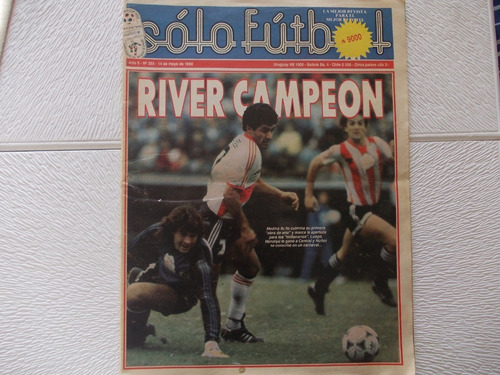 Revista Solo Futbol River Campeon Poster 1990 (3bis) Nº 255