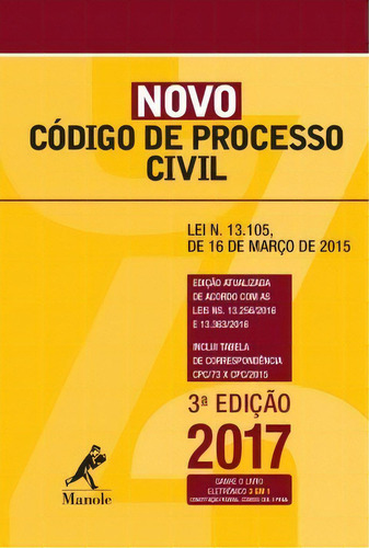 Novo Código De Processo Civil, De Vários Autores. Editora Manole Em Português