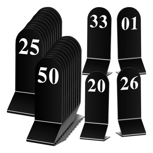 Remerry 50 Numeros De Mesa Del 1 Al 50 Tarjetas Acrilicas De