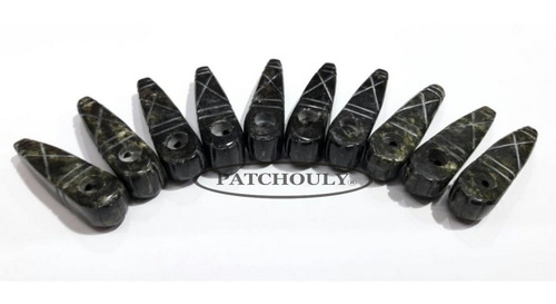 Imagen 2 de 5 de Pipa De Piedra Obsidiana Hecha Mano Chica Personal Sarcófago