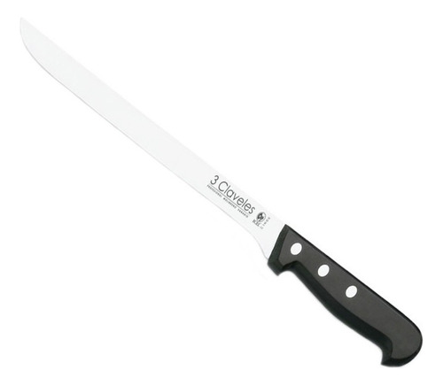 Cuchillo Jamonero 30cms Inox Mgo Abs Tres Claveles 931