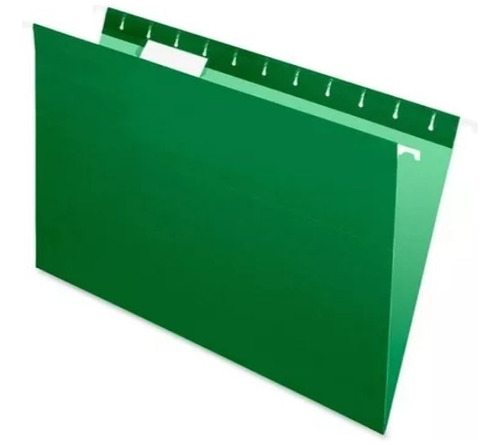 Carpeta Colgante Nepaco Color Varilla Metal Forrada Blanca Color Verde