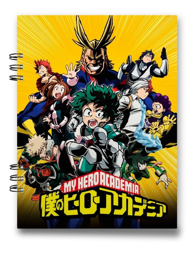 Imagen 1 de 7 de Cuaderno Anime Boku No Hero 15x20 Cms Media Carta 100 Hojas