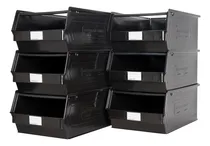 Comprar Kit 6 Gavetas Plásticas Apilables 4plz 50\u002F45x30x20cm Negro