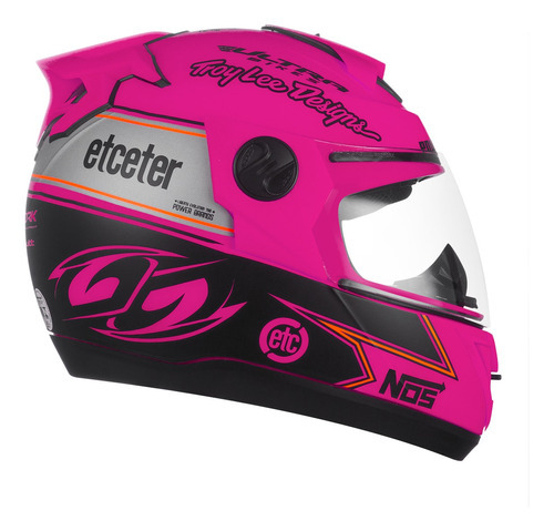 Capacete Pro Tork Etceter Power Brands Rosa Fosco Masculino Tamanho do capacete 62