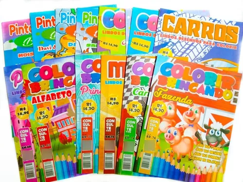 Kit 30 Livrinhos de Colorir P/ Anivesário Vários Temas