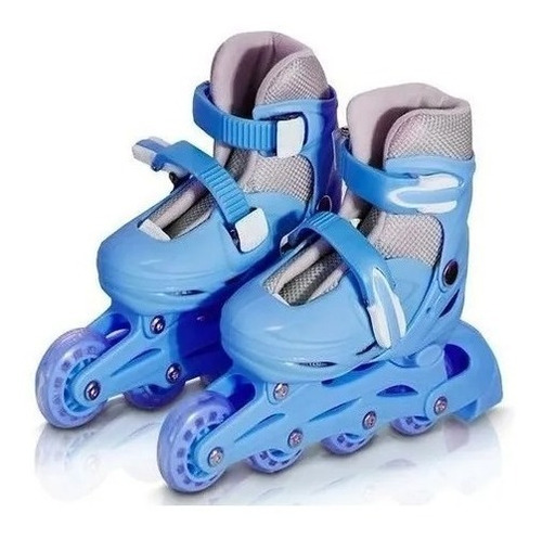 Patins Com 4 Rodas Azul Tamanho P Importway Bw018azp