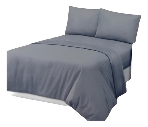 Sabanas Oxford 800 Hilos Queen Size Super Suave Gris Lisa