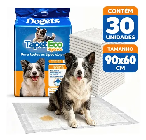 Tapete Higiênico Para Cães Tapete Higiênico Descartável 90x60 30 Unidades Grande Tapete Higiênico Para Cachorro Tapete Pet