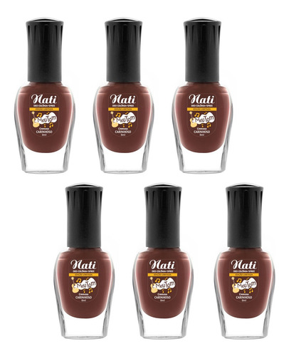 Esmalte Nati 5free Carinhoso - Kit Com 6 Frascos