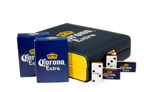 Casino 2 Juegos: Dominó Y 2 Barajas Poker. Cerveza Corona