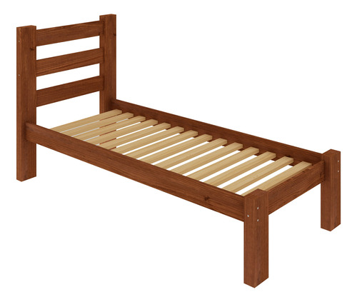 Cama Solteiro Arauna Madeira 0,88 Cor Imbuia