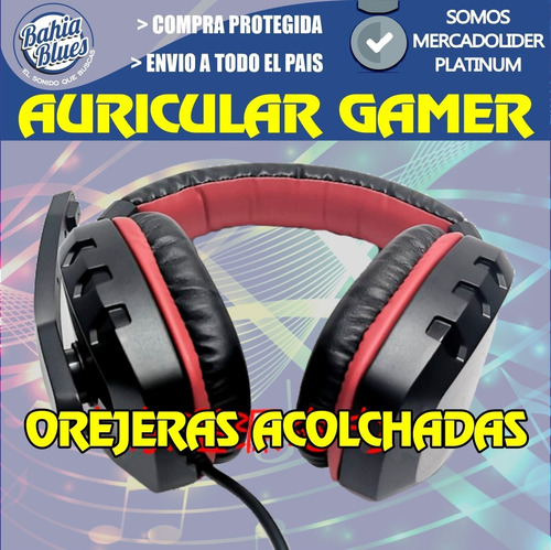 Auricular Gamer Con Microfono Ideal Pc Ps4 Xbox Gaming