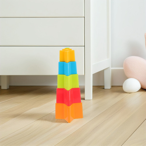 5 Tazas Para Bebés: Juguete Educativo Con Números -