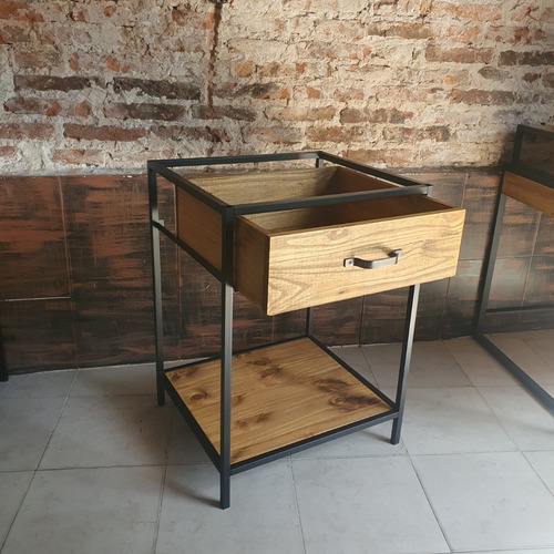 Imagen 5 de 5 de Mueble Bajo Mesada Industrial Con Cajon Cocina Estante 50x55