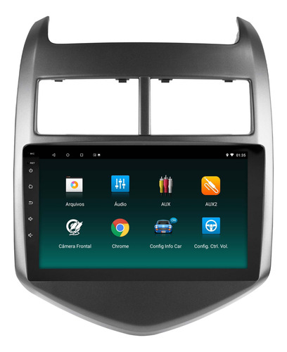 Central Multimídia Sonic 2012 13 2014 Android 14 Carplay 9p