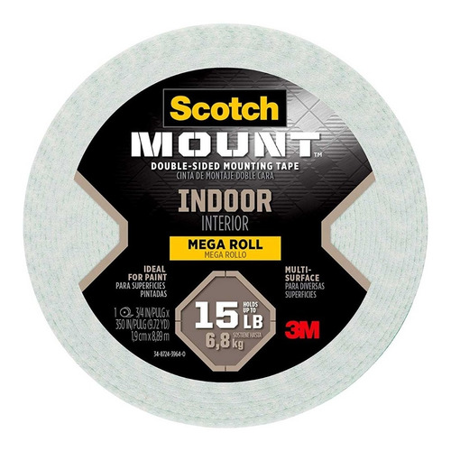 Cinta Doble Cara Scotch Interior 3m 110h-long 1.9cm X 8.89m