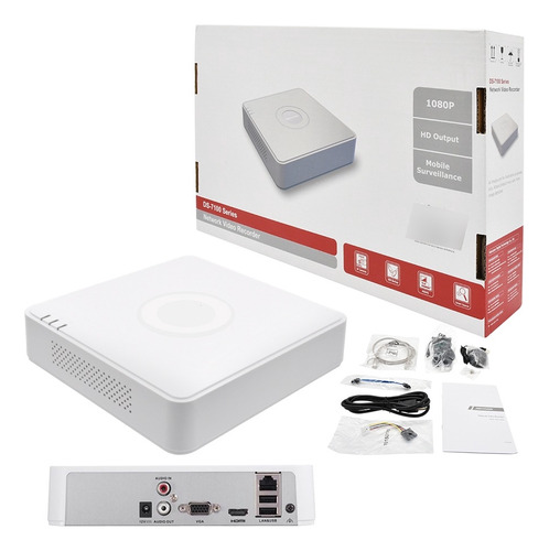 Nvr Hikvision Ds-7104ni-q1  4 Canales 2 Mp Hdmi H.265+  Ip 