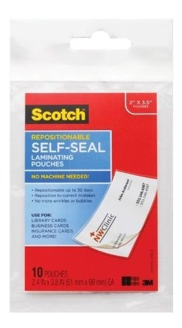 Papel Para Plastificar Scotch Reposicionable Self-seal Lamin