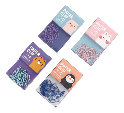 Clips De Metal Color Pastel Para Papel Animales Kawaii