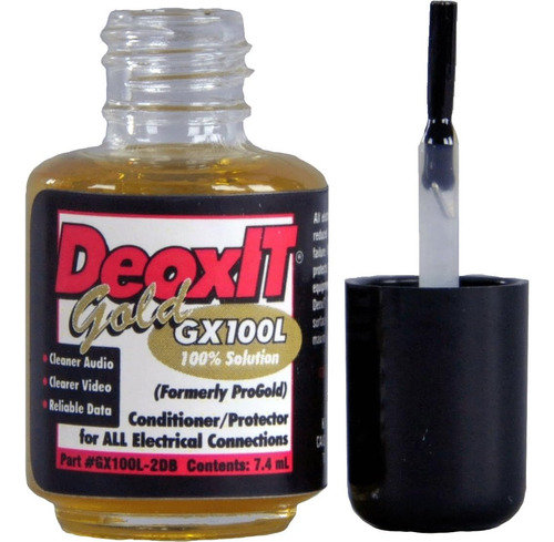 Caig Deoxit Gold Gx100l-2db-uv - Botella Cepillo De 7,4...