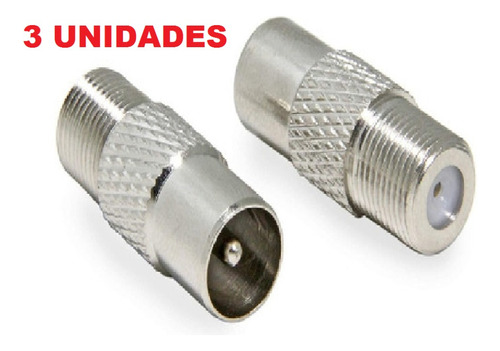 Conector Pal Macho A F Hembra Coaxial  (pack 3 Unidades)