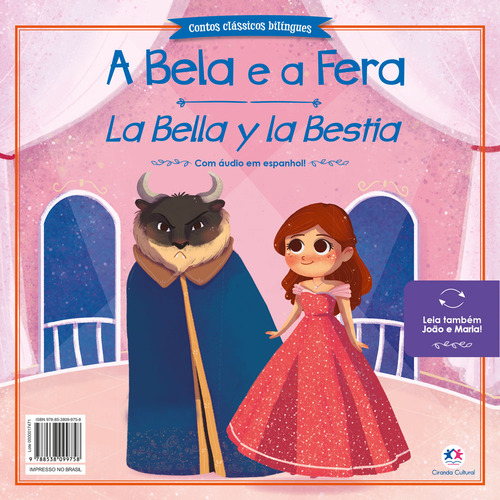 A Bela e a Fera e João e Maria, de Paloma Blanca Alves Barbieri. Editorial Ciranda Cultural, tapa mole en espanhol