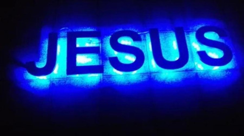 Letra Jesus 20cm Em Aço Inox - Sem Led - 3d