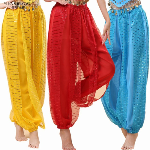 Pantalones De Baile Indios Para Danza Del Vientre Con Detall