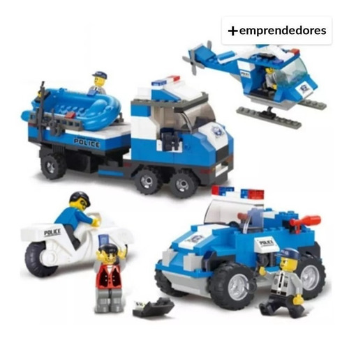 Set De Bloques Construcción De Estaciones De Policía