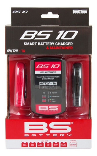 Imagen 3 de 10 de Cargador De Batería Inteligente Para Moto Bs Bs10 6v/12v 1a