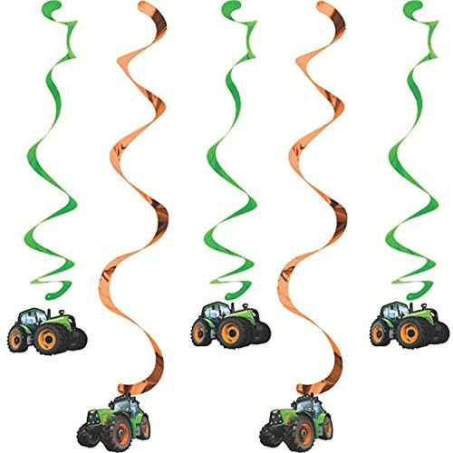 Tractor Time Hanging Decorations (5 Count)