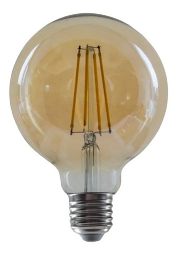 Lampara Globo Foco Led Filamento Ambar 6w E27