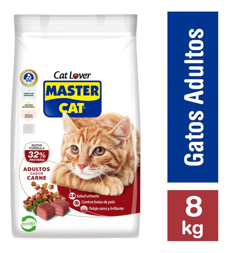 Master Cat Alimento Gato Adulto Carne 8 Kg