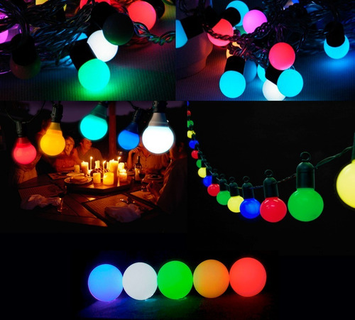 Varal De Luz Natal Com Lampada Colorida 100 Mts