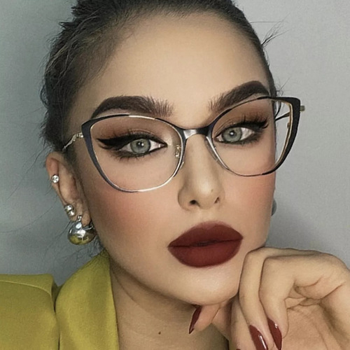 Mujer Lentes De Moda Transparentes Para Luz Azul Computadora