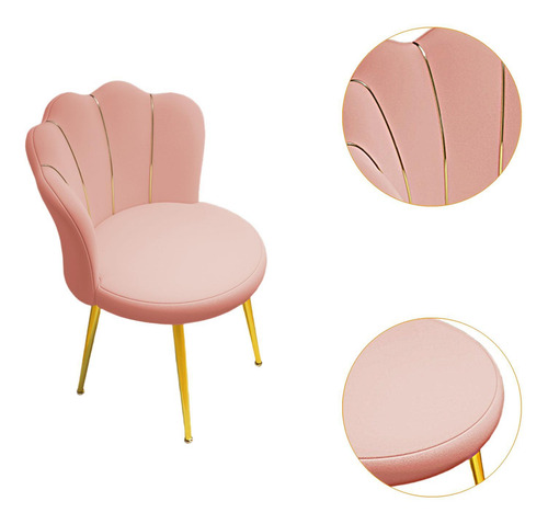 Silla De Tocador Con Asiento Tapizado, Cómoda Silla De