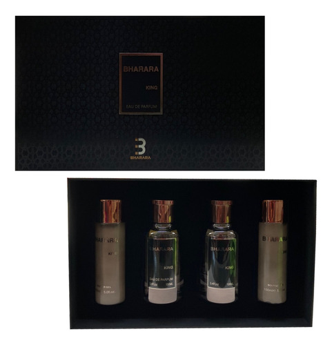 Set Bharara King 100ml Edp (4 Pzas) Volumen De La Unidad 100 Ml