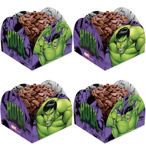  100 Unidades - Porta Forminha De Doce - Festa Incrível Hulk