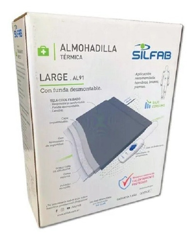 Imagen 5 de 11 de Almohadilla Eléctrica Silfab Espalda Large 41 X 28 Cm - AL91