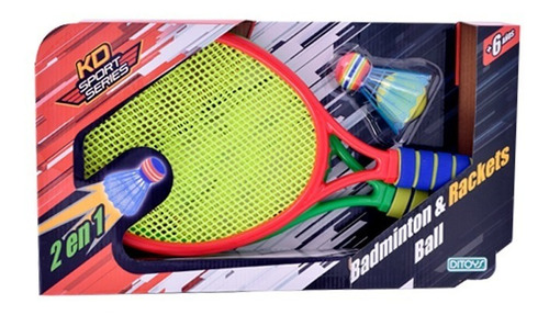 Juego De Raquetas Badminton & Rackets Ball 2 En 1 Ditoys