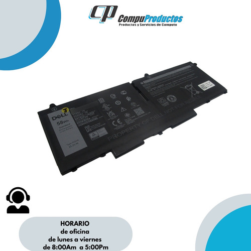 Bateria Dell Latitude 5330 7530 58wh 15.2v 3625mah Fk0vr