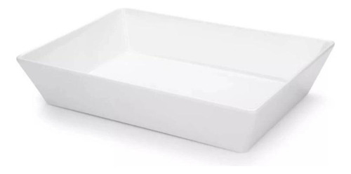 Kit 10 Travessa Retangular Uni 2,2l Branco Coza