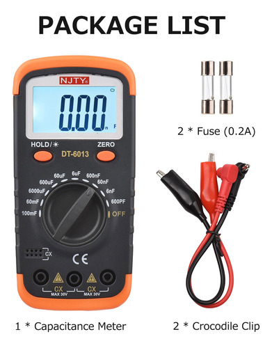 A Um Medidor De Capacitância Lcd Njty 600pf-100mf 6000