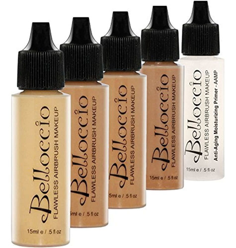Belloccio Tan Color Shades Airbrush Makeup Foundation Set